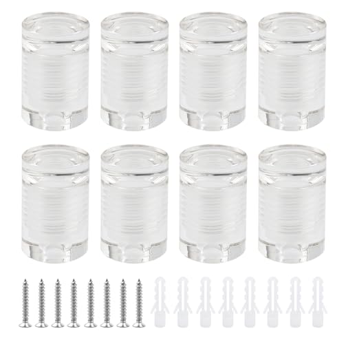 Image of Antrader Clear Standoffs,Acrylic Standoff Screws,16 x 19mm (8Pcs) | Sign Standoffs for Advertising Board Hanging Acrylic Picture Frame