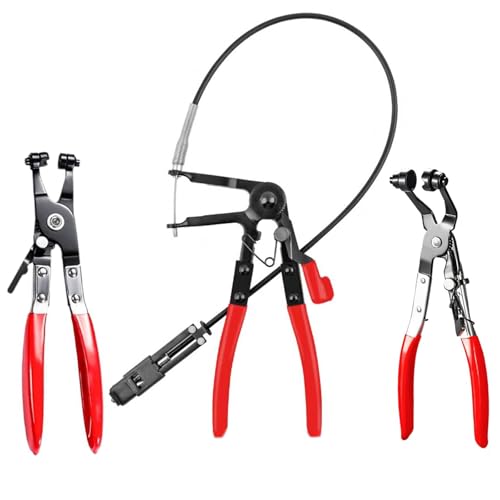 3 Pièces Pinces Collier Durite, Pince Colliers Serrage Col Droit, Pince Durite Flexibilité Ressort 600 mm, Outil Installer & Enlever Auto, Collier Tuyau...
