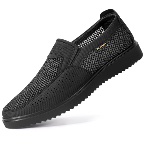 Mens Casual Walking Shoes Dressy Comfortable Mesh Loafers Slip Ons for Work Driving Business House Shoes