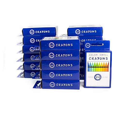 Color Swell Crayons Bulk Packs - 18 Boxes of 24 Vibrant Colored Crayons of Teacher Quality Durable Classroom Pack for Kids Students Party Favor Cover