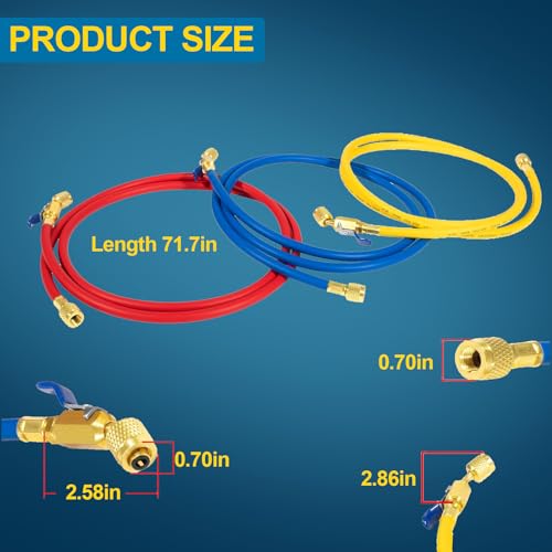 Image of YMT 29986 Plus II 1 /4 inch Hose with Compact Ball Valve Fits for Ball Valve R-410A