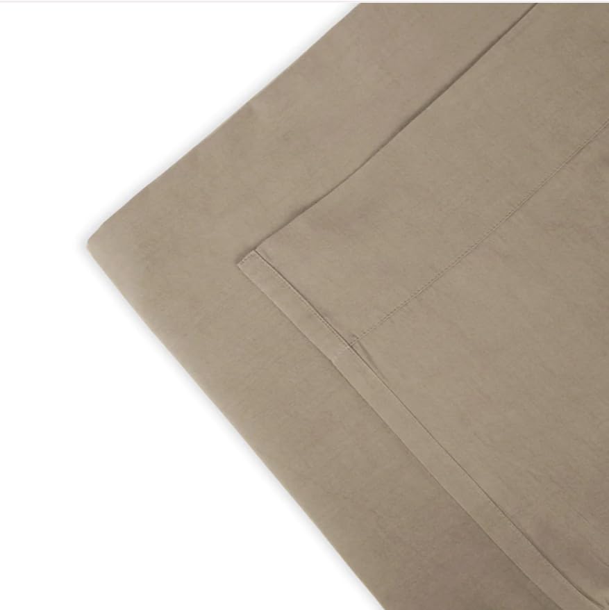 Image of Riverbed Brown Queen Fitted Percale Temperature Regulating Bedsheet Set - 100% Cotton, Soft Fitted Bedsheet 80x60 in + Pillow Covers 18x27 in, Lightweight Bed Linen for All Seasons