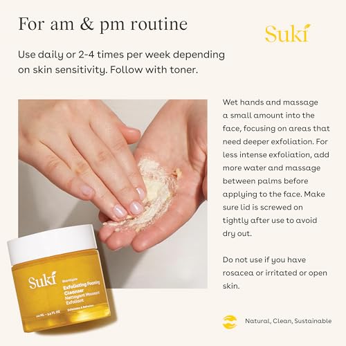 Suki WCX-009 Face Scrub Exfoliating Face Wash – Suki Skincare Exfoliate Foaming Cleanser Natural Face Wash, Deep Pore Cleaner Microdermabrasion Facial Scrub thumb #3