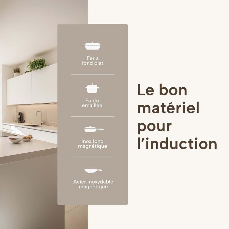 BELDEKO Plaque Induction 2 Feux Encastrable - 3300W - Commandes Slide Control - Minuteur Sécurité Enfant - Marque Française