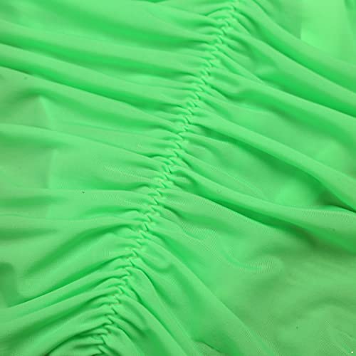 Renvena Mens Bikini Bottoms Bulge Pouch Briefs Elastic Ruched Back Lingerie Panties Swim Underwear Fluorescent Green One Size #TOP6