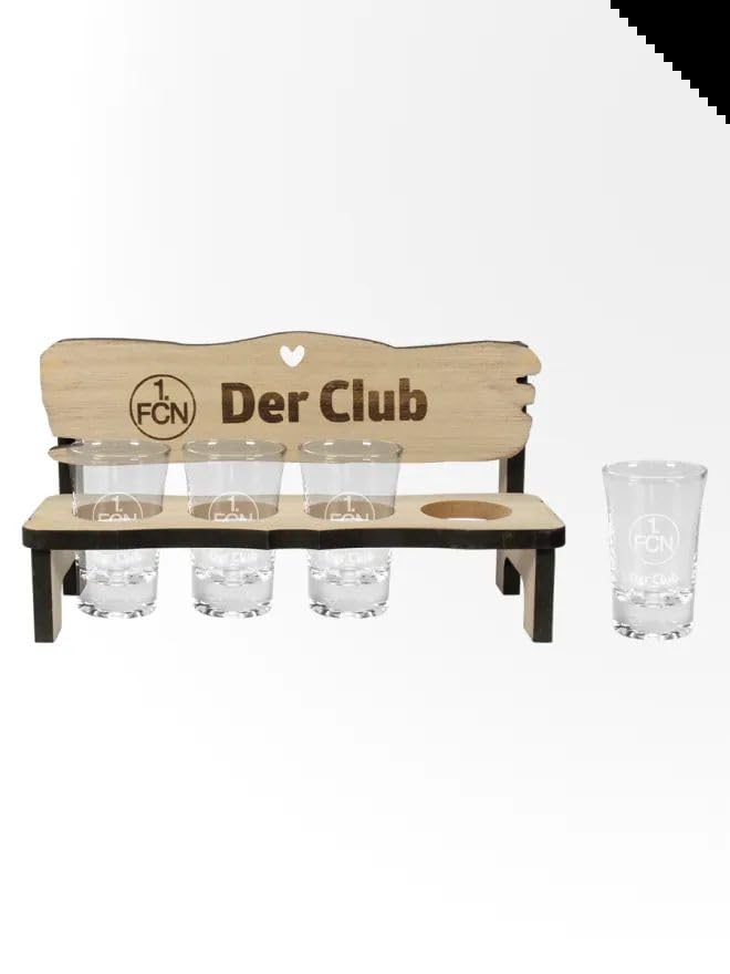 1. FC Nürnberg Lot de 4 verres à liqueur