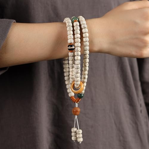 8mm 108 Mala Beads Bracelet for Men Natural Wooden/Bodhi Bead Necklace as Buddhist Meditation Prayer Beads2