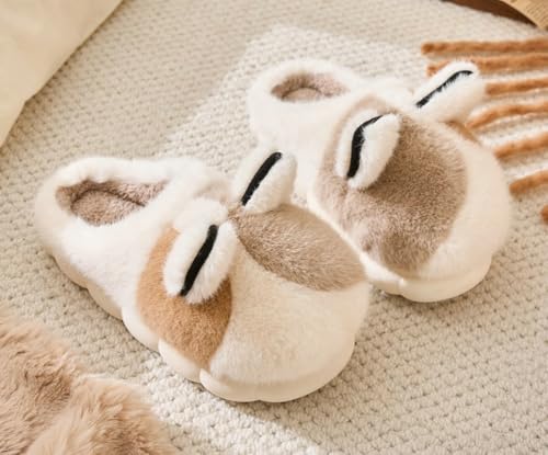 Cat Slippers for Women Men Thick Warm Fluffy Slides Plush Memory Foam Cozy Indoor Outdoor Animal Slipper 20253