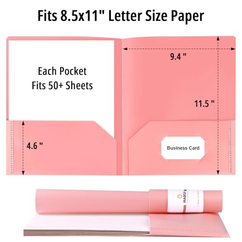 Habgp H051 12 Pack Colored File Folders With Pockets And Business Card Holder thumb #1