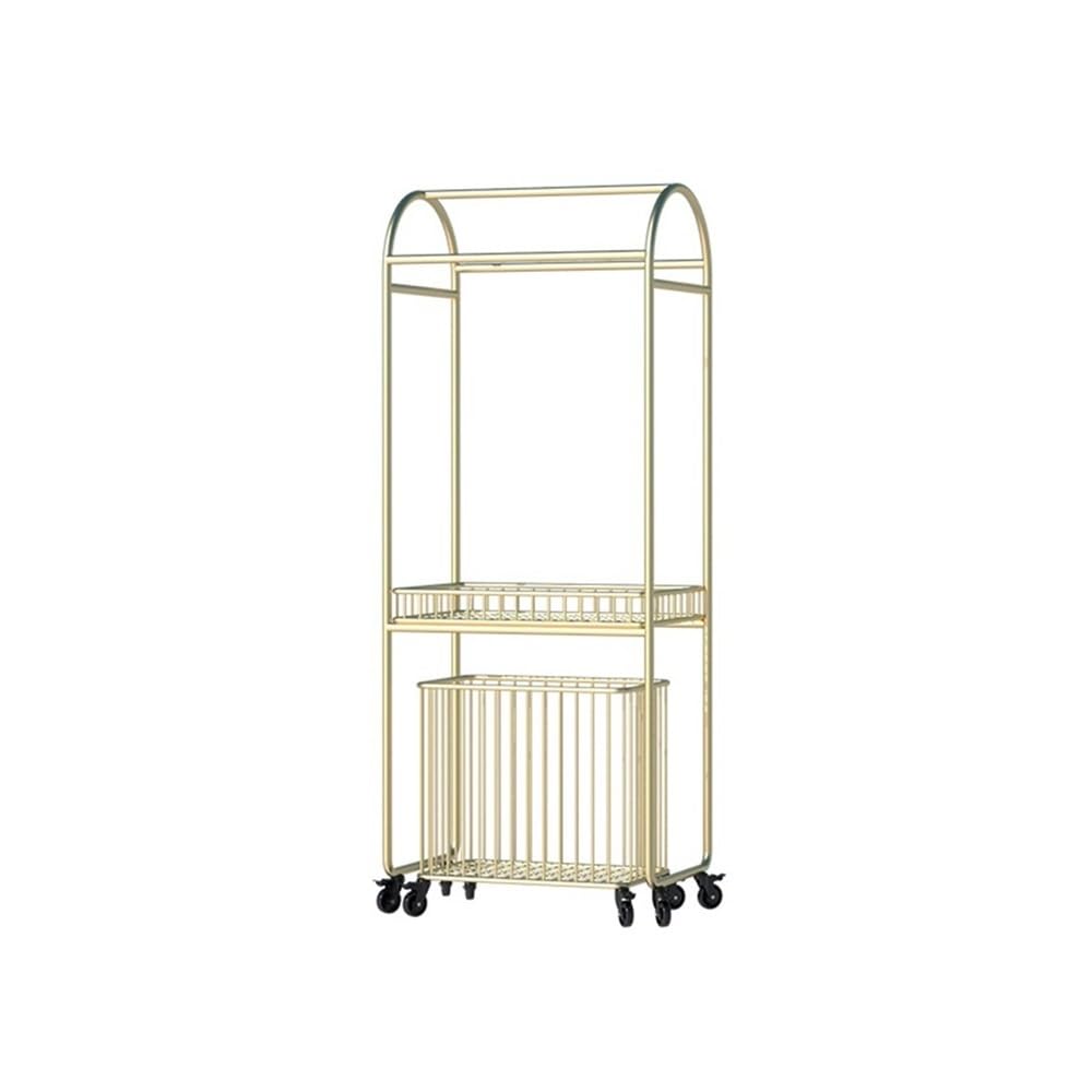 Porte-serviettes de baignoire étagère à roulettes dorée