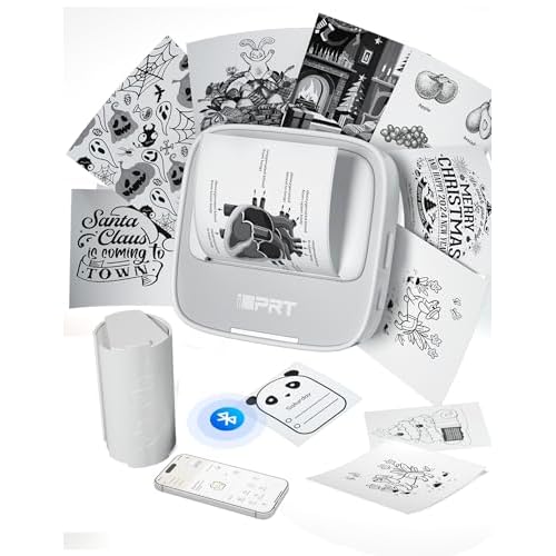 iDPRT Label Maker, Thermal Barcode Printer with No Bound Consumables, Bluetooth & USB Connection, 140pcs/min Speed, Customizable App, Supports Various Sized 1"-3.15", Label Printer for Small