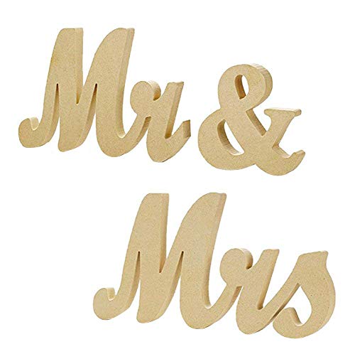 Mr & Mme Décoration, Props de mariage Mme & Mr Lettre signe pour le mariage Table Decor cadeau de mariage (Type 3)