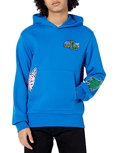 Lacoste Men's Holiday Comic Effect Print Hooded Sweatshirt, Marina, Medium #TOP19