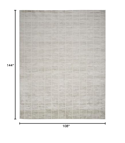 Tapete decorativo gris claro 144x108 cm Nourison miniatura 2