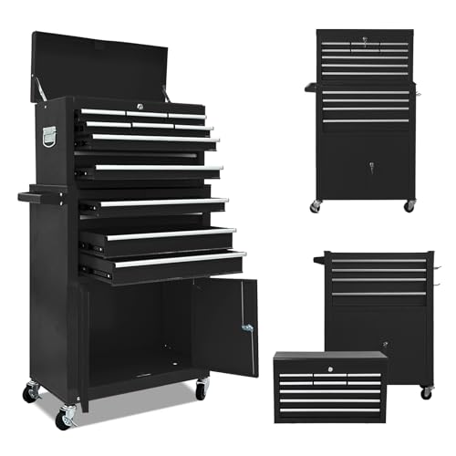 13-Drawer Rolling Tool Chest with Double Door, Extra Large Storage