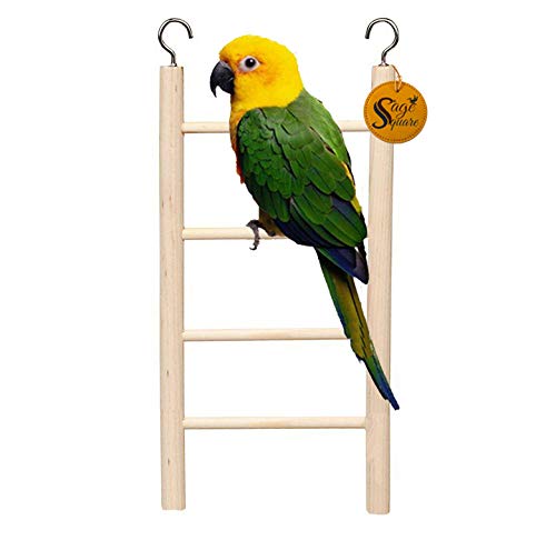 See full amazon price history chart for Sage Square Playful Natural Wooden Climbing Ladder Toy for Exercise & Fun || with Hooks || for Birds, Parrot, Budgies and Other Small, Medium Large Bird || 4 Stairs / 22cm Sage Square Playful Natural Wooden Climbing Ladder Toy for Exercise & Fun || with Hooks || for Birds, Parrot, Budgies and Other Small, Medium Large Bird || 4 Stairs / 22cm (B08KGHXZRH) Amazon Price History, Amazon Price Tracker
