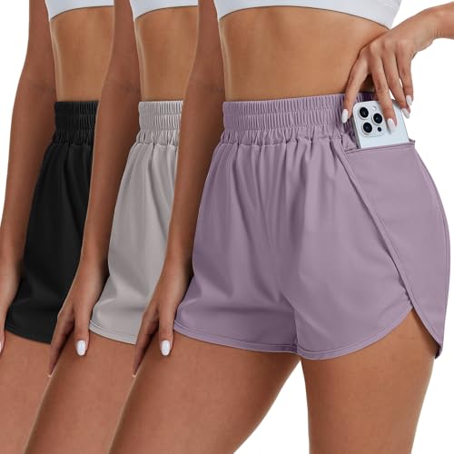 Short de course à pied séchage rapide Coume lot de 3 shorts de sport