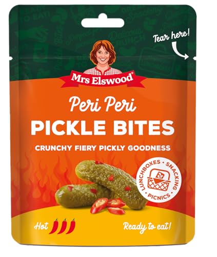 Mrs Elswood Peri Peri Pickle Bites Crunchy Fiery Hot Pickly 1 x 50g