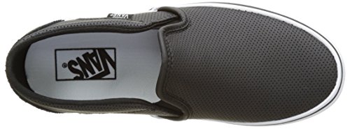 Vans Women's Asher Sneaker, Perf Leather Black, 8.5