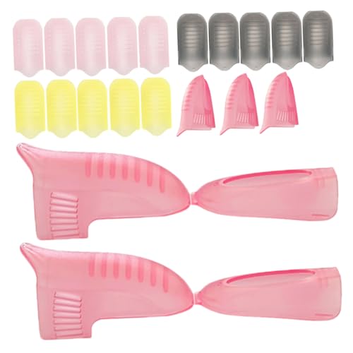 HAPINARY Remover De Esmalte Gel 20pcs Plastic Nail Clip Set Nail Polish Remover Cap Clip Tool