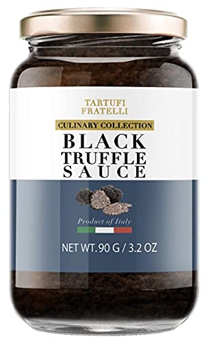 AYC NATURALS The Original TARTUFI FRATELLI Black Truffle Sauce 3.2 oz. (90g) - Product of Italy Non-GMO, Gourmet Food Quality, Vegan , Vegetarian, Gluten Free