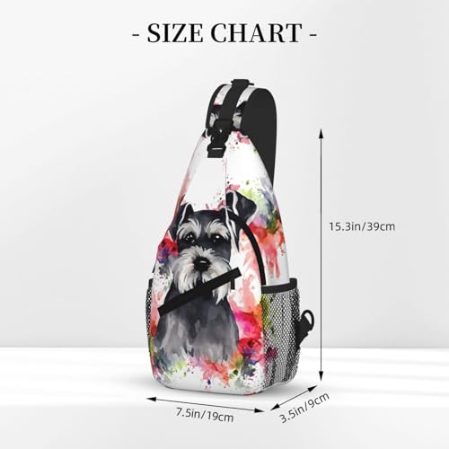 Mochila cruzada Schnauzer para mujeres y hombres miniatura 3