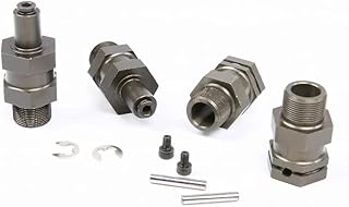 KingVal Replacement Harden 24mm Hex Hub Front and Rear Wheel Extender Combiner Compatible with 1/5 HPI ROVAN KM Baja 5B 5T 5SC RC Car (Titanium Color)