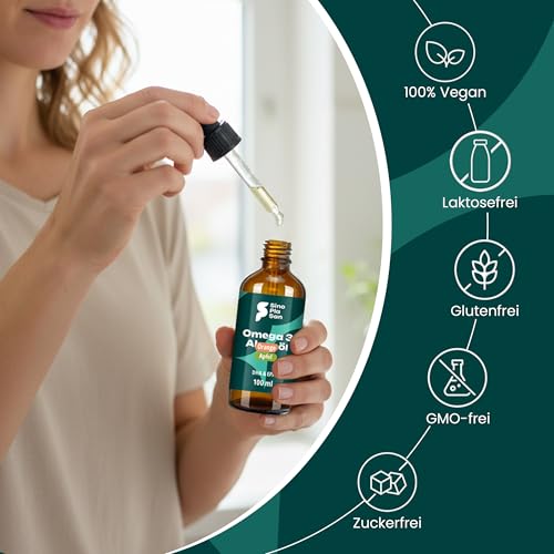Foto von SinoPlaSan Premium Omega 3 Algenöl vegan hochdosiert 100ml mit Orangennote