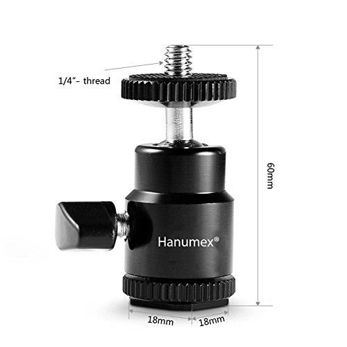Image of HANUMEX LCD Monitor Adapter 1 4 inch Camera Hot Shoe Mount +Hot Shoe Base to Video Camcorder Hot Shoe for LCD MonitorsFlash Led Video Light Camera