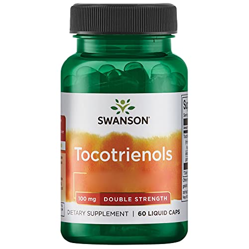 Swanson, Tocotrienoles, Doble Potencia, Vitamina E, 60 Cápsulas líquidas, Alta Dosis, Probado en Laboratorio, Sin Gluten, No GMO