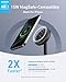 Anker MagGo iPhone 17 MagSafe Charger Compatible Stand, 15W Fast Magnetic Wireless Charging Station, Qi2 Certified 360° Wireless Charger, Magnetic Stand for iPhone 17/16/15/14/13 Series (With Adapter)