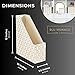 BLU MONACO | Cardboard Magazine File Holder Set of 4 | Vertical Magazine File Holder for Desk and Shelves | Cream Gold Foldable Magazine Holders with Label Slots