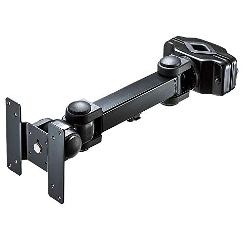 イーサプライ モニターアーム 1画面 ポール設置 重量10kgまで 3軸 スチールラック 上下 左右 回転 VESA ポール径25~40mm対応 EEX-LAP05N