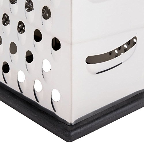 Image of TableCraft SG205BH, Cash & Carry Back Of The House Box Grater, Large 9 inch Size, 4-Sided Tapered Design, Anti-Slip Base, Dishwasher Safe, Stainless Steel, Ideal for Shredding Veggies and Grating Cheese