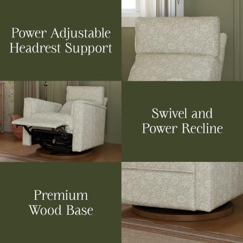 Image of NAMESAKE Willa Plus Power Recliner in Mallow in Ash Performance Eco-Weave