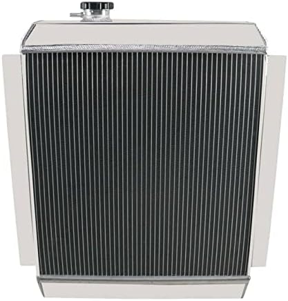 4 Row Aluminum Radiator + Shroud + Fan + Relay For 47-54 Chevy Fleetline Truck/Fleetmaster Truck/Truck 3.8L 4.3L L6 GAS