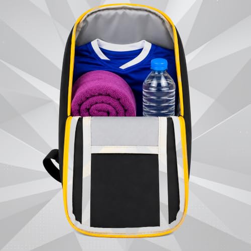 Image of White Feather Dinky Compact Backpack | 10L Lightweight Daypack for Gym Cycling Running Travel Water Resistant Small Casual Bag Men Women (Blue Grey 14X8X6 Inches) | Color BLACK & Grey