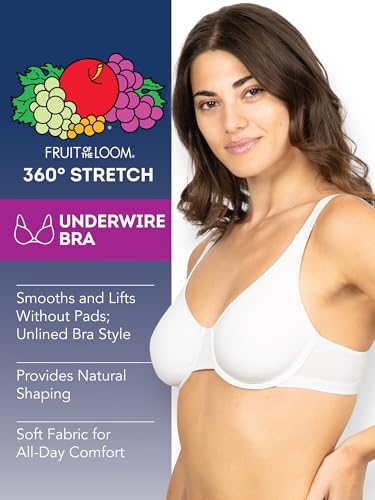 image for Fruit of the Loom Women's Unlined Underwire Bra(Pack of 2),Heather Gre
