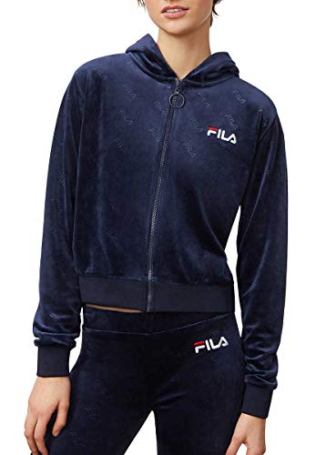 Fila レディース Cipriana エンボスベロアパーカー US サイズ: Medium カラー: ブルー