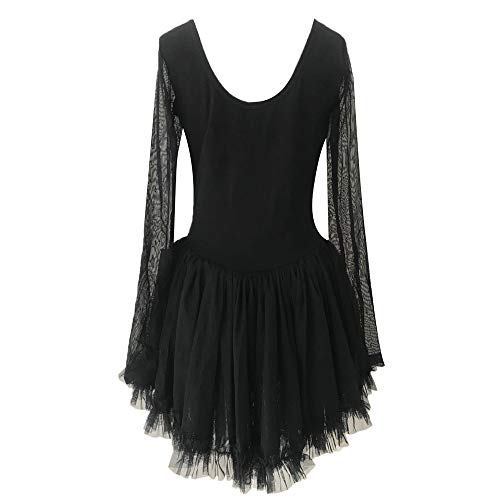 Vestido de patinação no gelo para meninas Collant de balé para competição infantil e feminino Teamwe