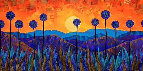 Diamond painting fleurs du soleil 5D pour broderie diamant adulte grand format 30x60 cm