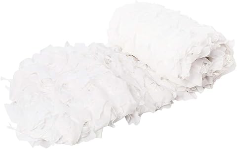 Red de Camuflaje Poliéster Oxford para sombrilla Cámping Caza Decoración Abrigo Sombra de la Tienda Blanco 1.5m x 2m