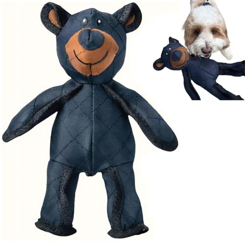 Indestructible Robust Bear Dog Toy Unbreakable Dogs Toy 2.0 Pet Companion for Heavy Chewers Squeaky Dog Toys for Aggressive Chewers Unbreakable Stuffed Plush Puppy Toys for Heavy Chewers (2.0 Version)