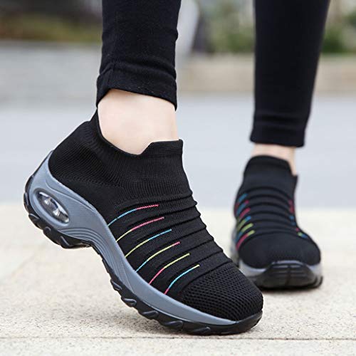 Chaussure décontractée anti-fatigue et pantoufles de maison à mémoire de forme noire