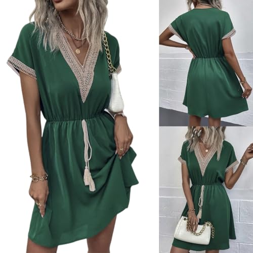 Robe midi évasée avec cordon de serrage réglable - 2