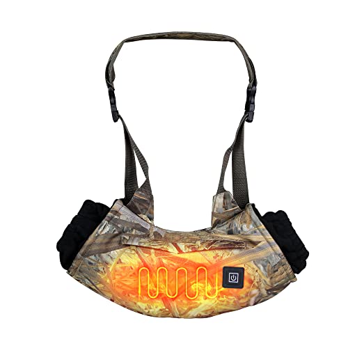 Heated Hand Muff, Electric Heating Hand Warmer Pouch, Suitable for Outdoor Hunting, Sports, Photography, Golf, Football in Cold Winter Keep Warmth (Batteries no Including) Camo (No-Battery)