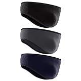 [PALAME] イヤーウォーマー ヘッドバンド イヤーマフ 防寒 【零下防寒・極暖耳を保護・肌に優しい】 耳当て 耳あて 防風 暖かい 柔らかい 伸縮性 超軽量 髪留め 汗止め 抗菌防臭 耳マフラー 通勤 通学 自転車 バイク スポーツ アウトドア 男女兼用 3枚入り (ブラック+ダークグレー+ネイビー)
