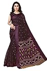SOURBH Women's Cotton Blend Saree With Blouse Piece