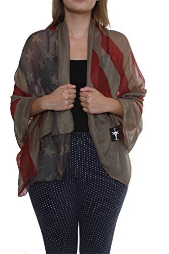 TOP HEADWEAR American Flag USA Flag Scarf, Army Green3