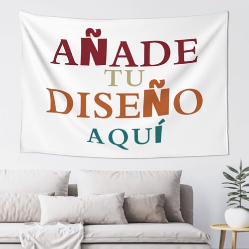 Xenorith Tapiz de pared Personalizado Diseña tu logo foto o texto personalizado murales decorativos pared de arte colgante de pared de bodas familias festivales, decoracion pared dormitorio